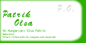 patrik olsa business card